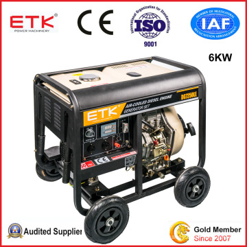 6kw Open Type Diesel Portable Generator with Yellow Colour